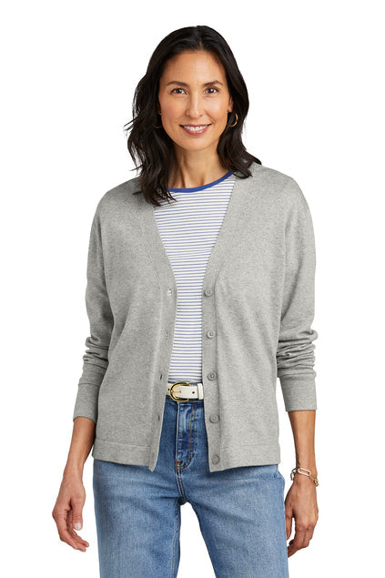 Brooks Brothers Women’s Cotton Stretch Cardigan Sweater with custom logo embroidery