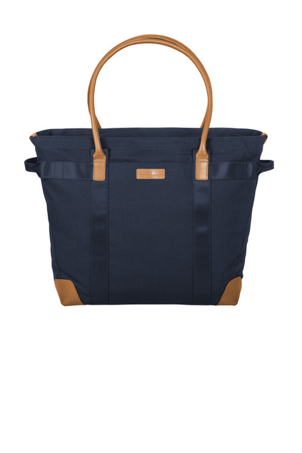 Brooks Brothers Wells Laptop Tote with custom logo embroidery