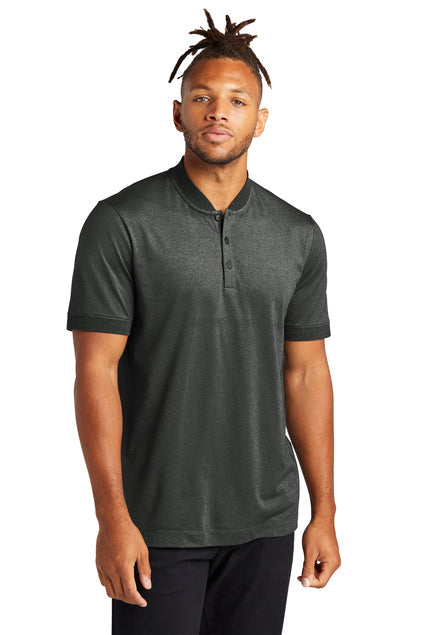 Mercer+Mettle Stretch Pique Henley with custom logo embroidery