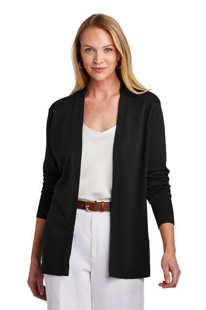 Brooks Brothers Women’s Cotton Stretch Long Cardigan Sweater with custom logo embroidery
