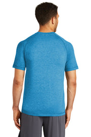Sport-Tek PosiCharge Tri-Blend Wicking Raglan Tee with custom logo embroidery