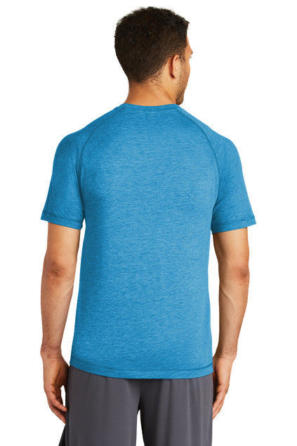 Sport-Tek PosiCharge Tri-Blend Wicking Raglan Tee with custom logo embroidery