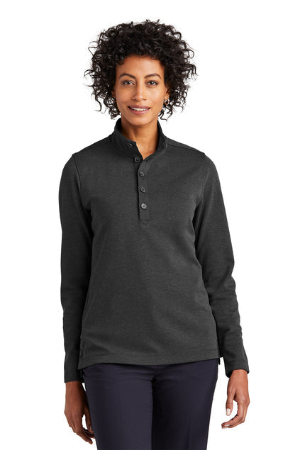 Brooks Brothers Women’s Mid-Layer Stretch 1/2-Button with custom logo embroidery