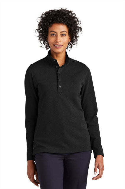 Brooks Brothers Women’s Mid-Layer Stretch 1/2-Button with custom logo embroidery