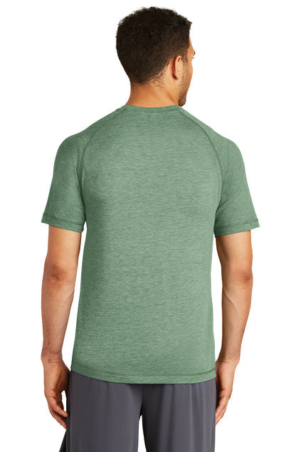 Sport-Tek PosiCharge Tri-Blend Wicking Raglan Tee with custom logo embroidery