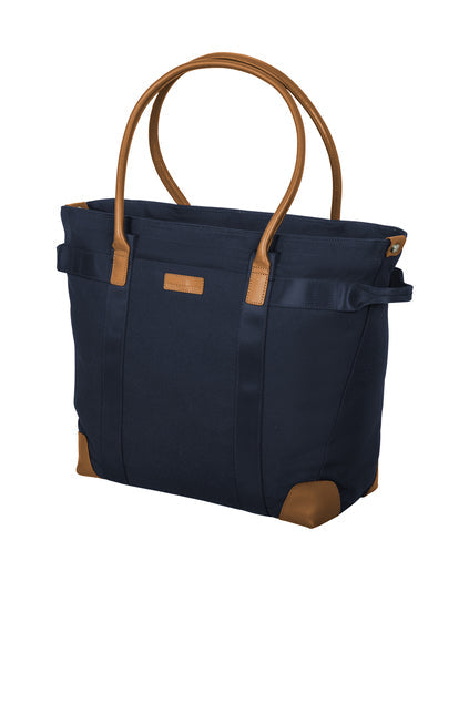 Brooks Brothers Wells Laptop Tote with custom logo embroidery