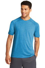 Sport-Tek PosiCharge Tri-Blend Wicking Raglan Tee with custom logo embroidery