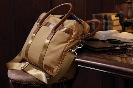 Brooks Brothers Wells Briefcase with custom logo embroidery