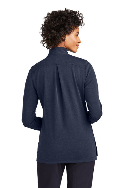 Brooks Brothers Women’s Mid-Layer Stretch 1/2-Button with custom logo embroidery