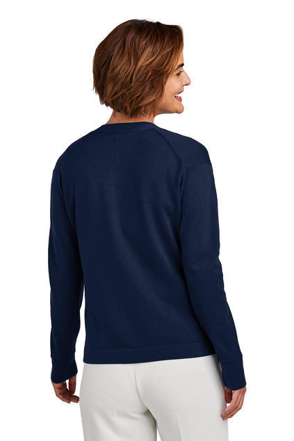 Brooks Brothers Women’s Cotton Stretch Cardigan Sweater with custom logo embroidery