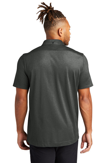 Mercer+Mettle Stretch Pique Full-Button Polo with custom logo embroidery