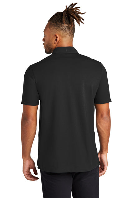 Mercer+Mettle Stretch Pique Full-Button Polo with custom logo embroidery