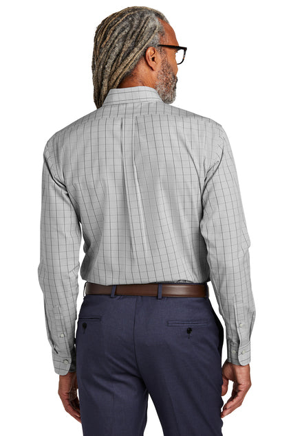 Brooks Brothers Wrinkle-Free Stretch Patterned Shirt with custom logo embroidery