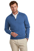 Brooks Brothers Cotton Stretch 1/4-Zip Sweater with custom logo embroidery