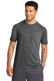 Sport-Tek PosiCharge Tri-Blend Wicking Raglan Tee with custom logo embroidery