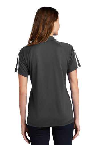 Sport-Tek Women's PosiCharge Micro-Mesh Colorblock Polo with custom logo embroidery
