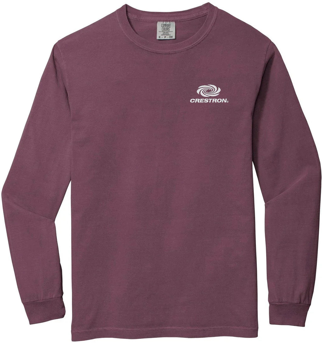 Comfort Colors  Heavyweight Ring Spun Long Sleeve Tee with custom logo embroidery