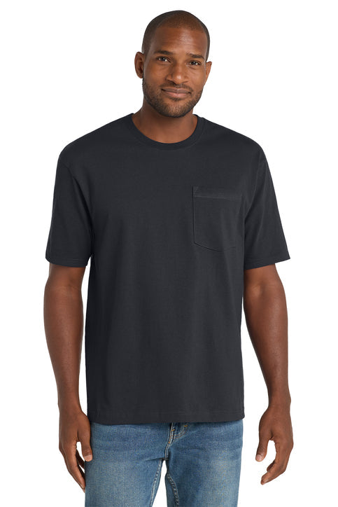 CornerStone Workwear Pocket Tee with custom logo embroidery