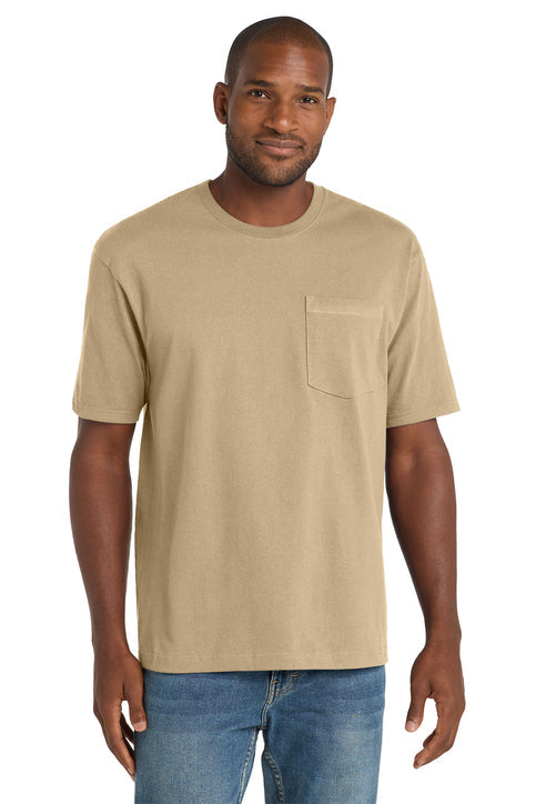 CornerStone Workwear Pocket Tee with custom logo embroidery