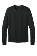 Champion Jersey Long Sleeve Tee with custom logo embroidery