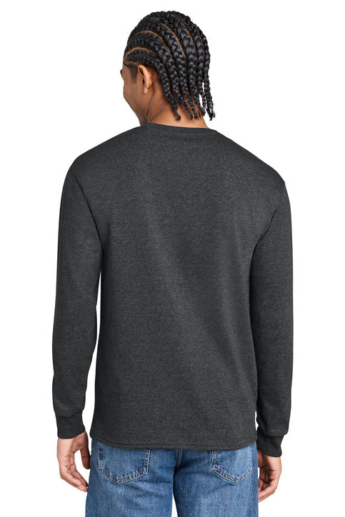 Champion Jersey Long Sleeve Tee with custom logo embroidery
