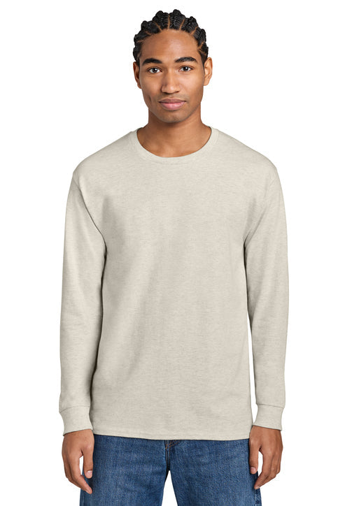 Champion Jersey Long Sleeve Tee with custom logo embroidery