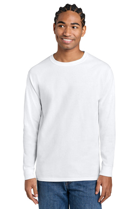 Champion Jersey Long Sleeve Tee with custom logo embroidery