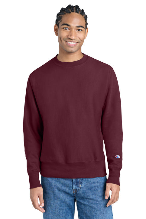 Champion Reverse Weave Crewneck Sweatshirt with custom logo embroidery