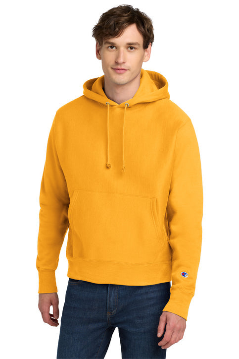 Champion Reverse Weave Hooded Sweatshirt with custom logo embroidery