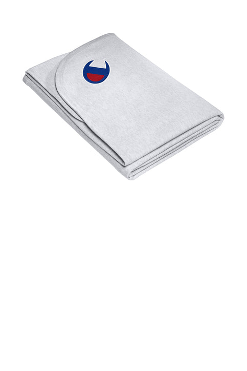 Champion Reverse Weave Stadium Blanket with custom logo embroidery