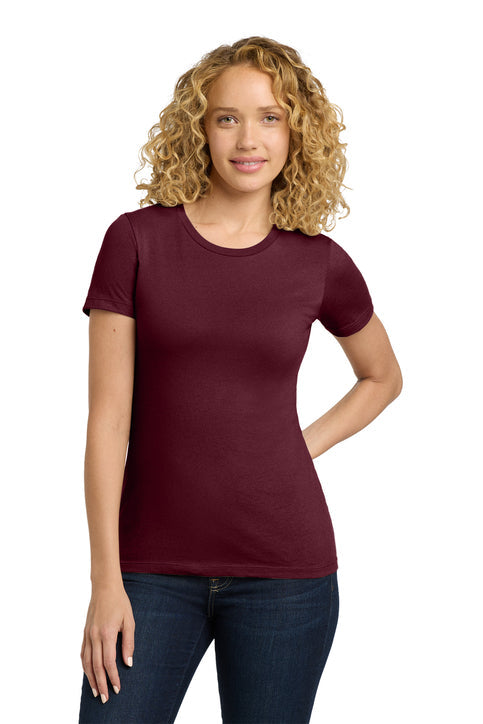 Next Level Apparel Women’s Cotton Tee with custom logo embroidery