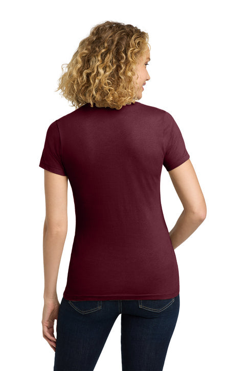 Next Level Apparel Women’s Cotton Tee with custom logo embroidery
