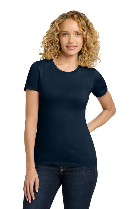 Next Level Apparel Women’s Cotton Tee with custom logo embroidery