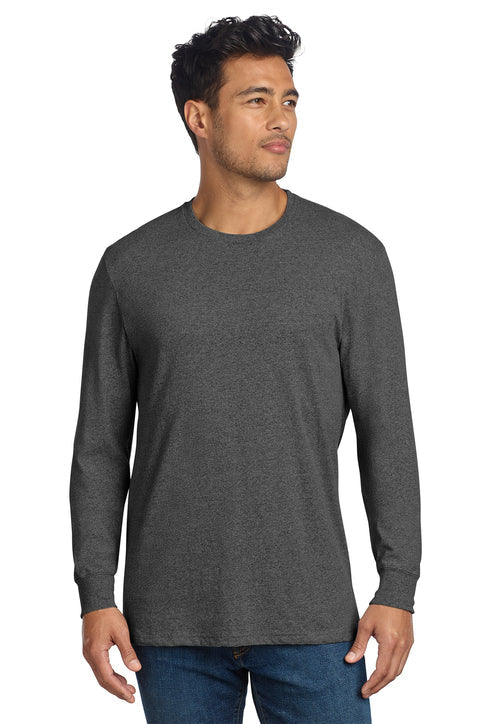 Allmade Unisex Long Sleeve Recycled Blend Tee with custom logo embroidery