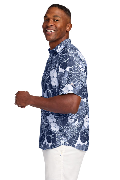 Tommy Bahama Coconut Point Playa Flora Short Sleeve Shirt with custom logo embroidery