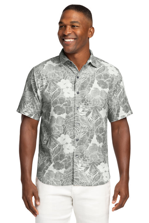 Tommy Bahama Coconut Point Playa Flora Short Sleeve Shirt with custom logo embroidery