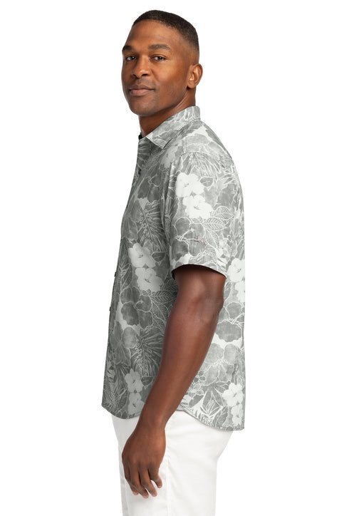 Tommy Bahama Coconut Point Playa Flora Short Sleeve Shirt with custom logo embroidery