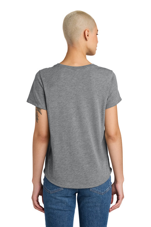 Allmade Women’s Relaxed Tri-Blend Scoop Neck Tee with custom logo embroidery