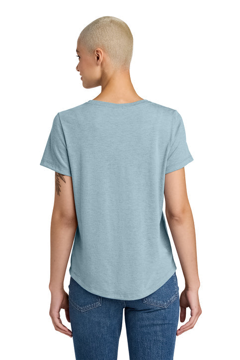 Allmade Women’s Relaxed Tri-Blend Scoop Neck Tee with custom logo embroidery