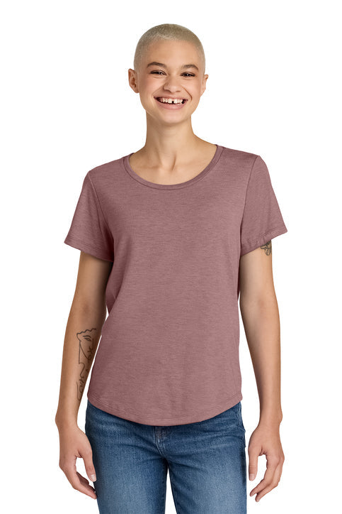 Allmade Women’s Relaxed Tri-Blend Scoop Neck Tee with custom logo embroidery