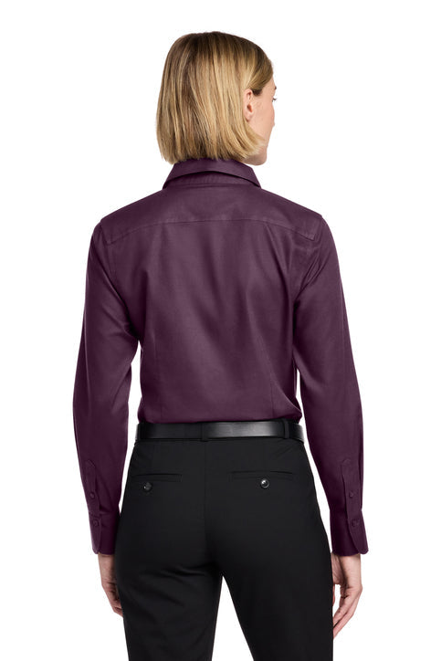 Brooks Brothers Women’s Wrinkle-Free Stretch Nailhead Shirt with custom logo embroidery