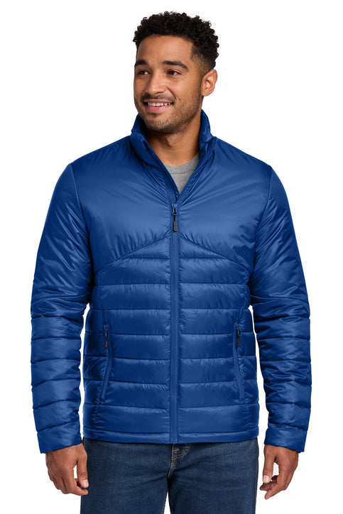 Eddie Bauer Quilted Jacket with custom logo embroidery