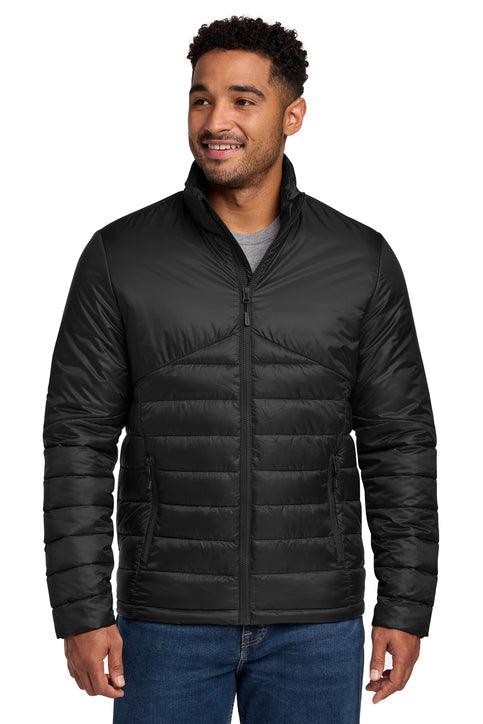 Eddie Bauer Quilted Jacket with custom logo embroidery