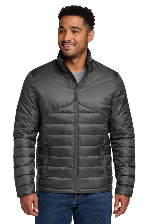 Eddie Bauer Quilted Jacket with custom logo embroidery
