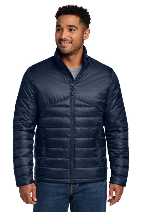 Eddie Bauer Quilted Jacket with custom logo embroidery
