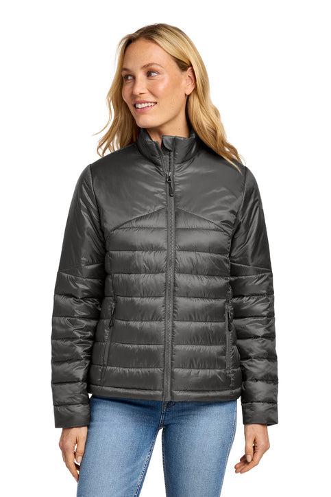 Eddie Bauer Women's Quilted Jacket with custom logo embroidery
