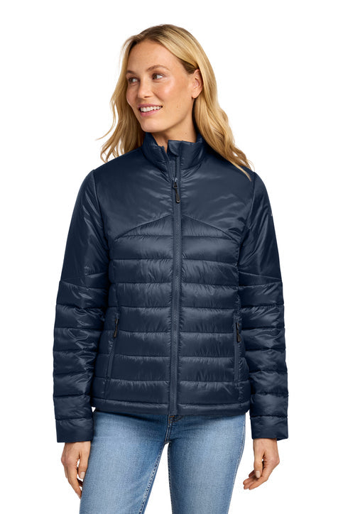 Eddie Bauer Women's Quilted Jacket with custom logo embroidery