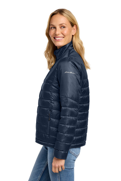 Eddie Bauer Women's Quilted Jacket with custom logo embroidery