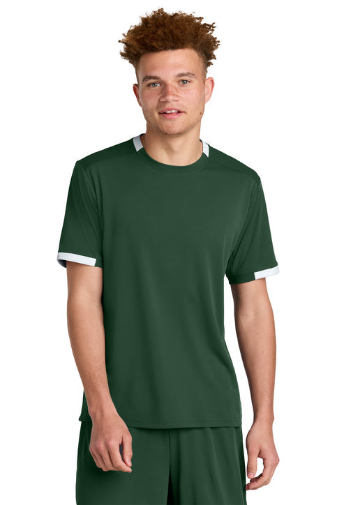Sport-Tek Club Short Sleeve Crew with custom logo embroidery