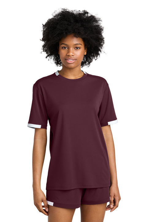 Sport-Tek Club Short Sleeve Crew with custom logo embroidery